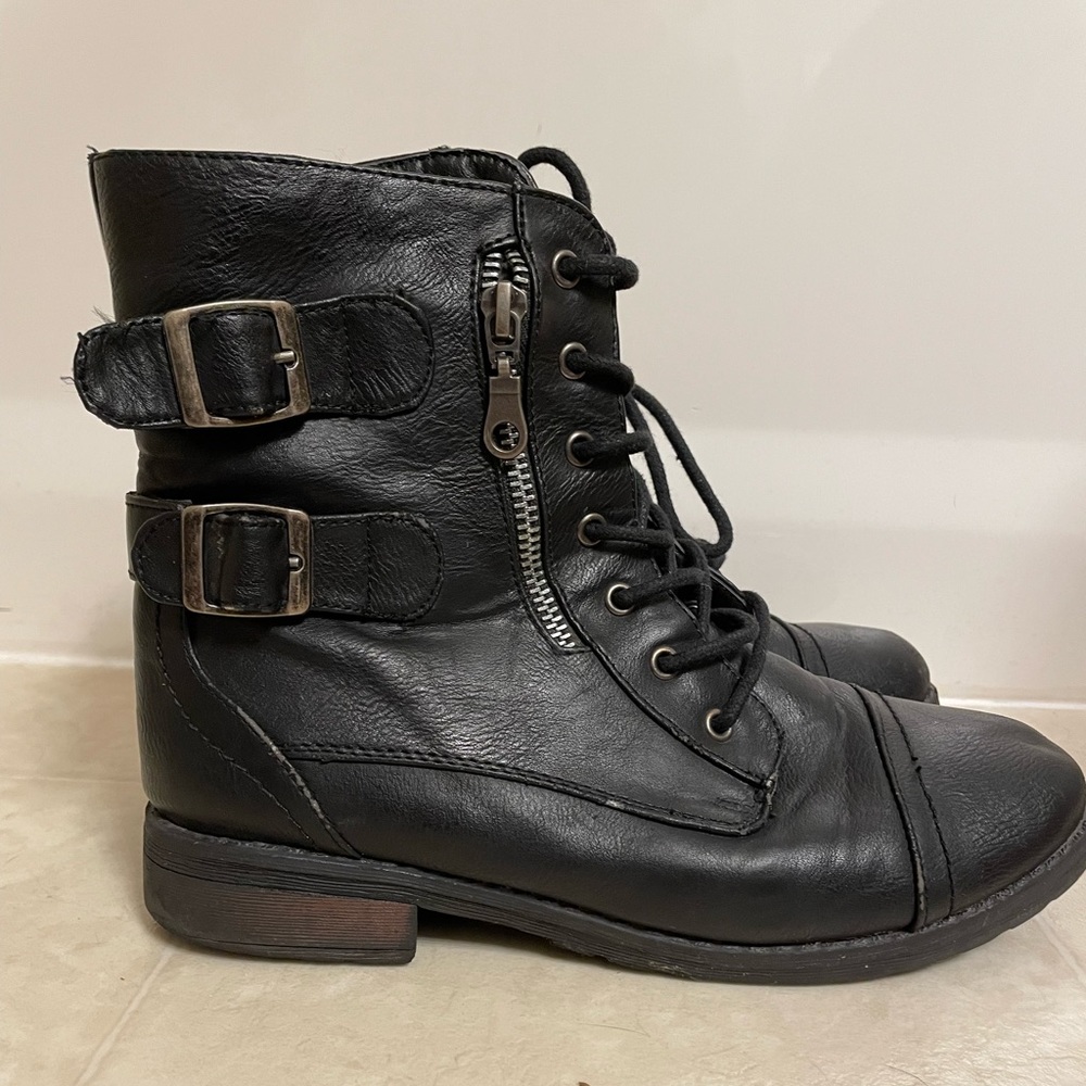 Short black ankle boots